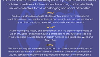 UP 494 KS SP25 INTERNATIONALINSTITUTIONS AND GOVERNANCE OF URBAN CONFLICTS