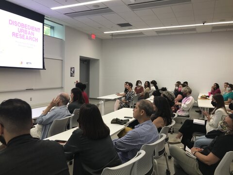Audience image in Ortiz's campus talk